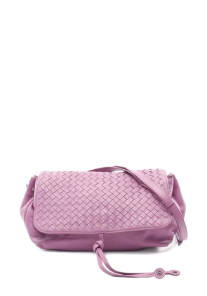 Bottega Veneta Pre-Owned 2000s intrecciato-leather shoulder bag - Purple