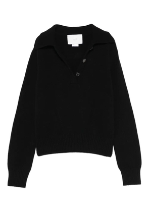 Vanisè V-neck button-embellishment sweater - Black