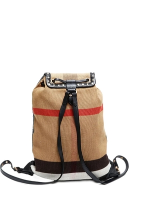 Burberry Pre-Owned 2010-2020s studded check backpack - Neutrals