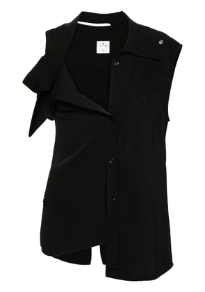 Courrèges Modular Tech crepe shirt - Black