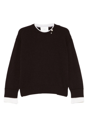 Vanisè pearl-embellishment sweater - Brown