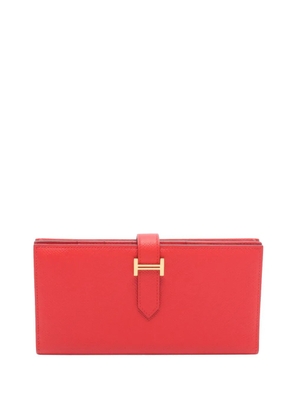 Hermès Pre-Owned 2016 Epsom Bearn Soufflet Bifold Wallet long wallets - Red