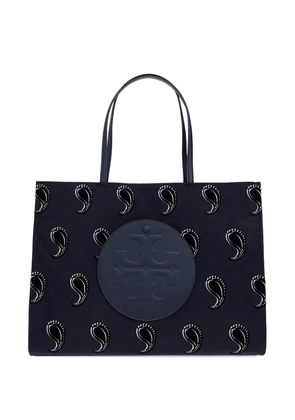 Tory Burch Ella paisley-pattern Double T motif tote bag - Blue