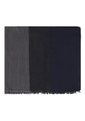 Longchamp Le Foulonné fringed scarf - Grey