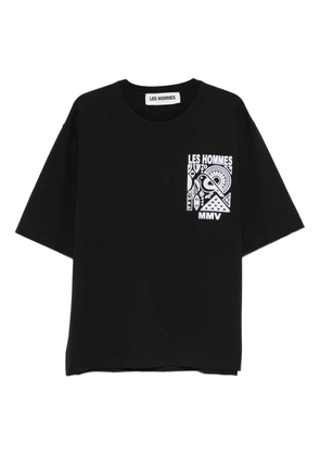 Les Hommes Urban graphic T-shirt - Black