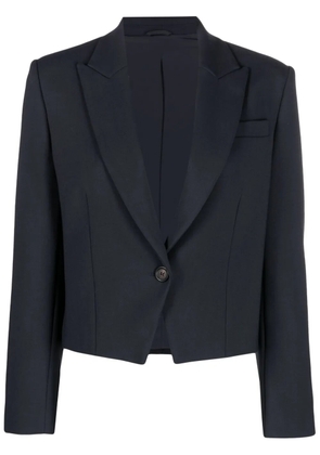 Brunello Cucinelli single-breasted cropped blazer - Blue