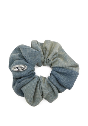 Diesel logo-plaque scrunchie - Blue