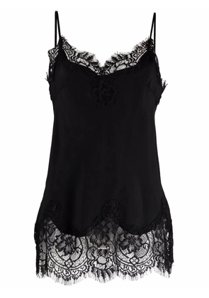 Gold Hawk lace-trim camisole top - Black