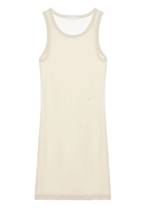 Helmut Lang fine-ribbed tank minidress - Neutrals