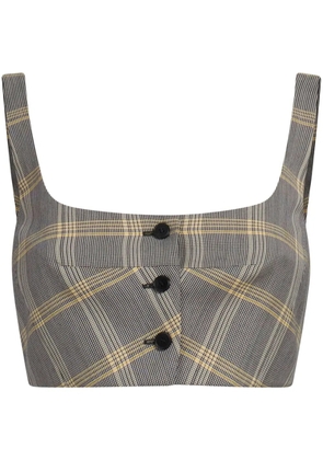 Marni virgin wool-blend cropped top - Grey