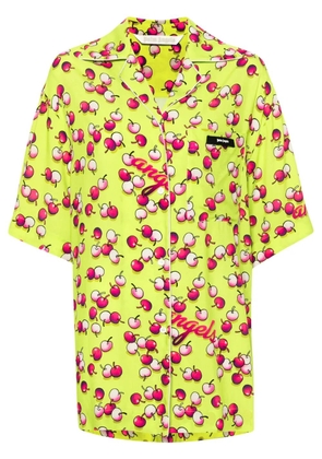 Palm Angels cherries-patterned short-sleeved shirt - Green