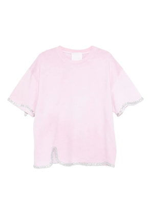 Loulou sequin-trim T-shirt - Pink
