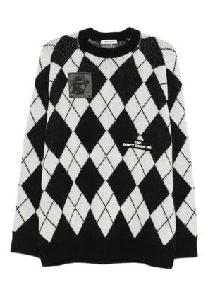 Undercover argyle sweater - Black