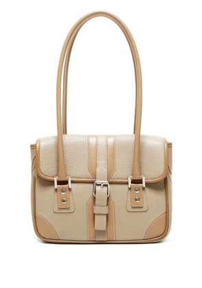 Burberry Pre-Owned 2000s buckle leather tote bag - Neutrals