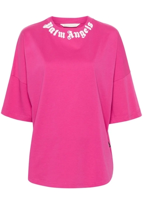 Palm Angels logo-print cotton T-shirt - Pink
