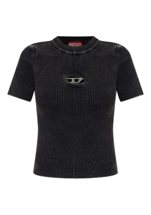 Diesel M-Anchor-Ss ribbed logo T-shirt - Black