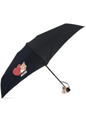 Moschino teddy bear-print compact umbrella - Black