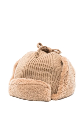 Miu Miu knitted trapper hat - Brown