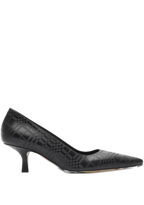 Burberry 55mm Dame pointed-toe check-embossed pumps - Black