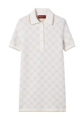 Gucci GG-pattern short-sleeve mini dress - White