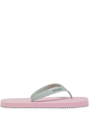 Palm Angels logo-print two-tone flip flops - Blue