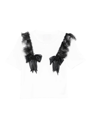 Loulou ruffled-embellishment T-shirt - White
