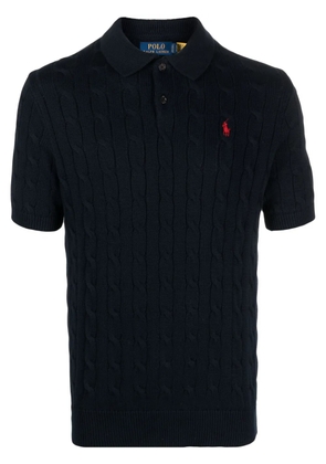 Polo Ralph Lauren Polo Pony cable-knit polo shirt - Blue