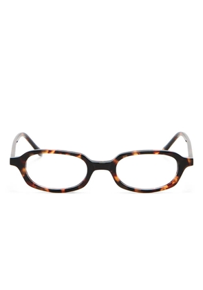Karen Wazen tortoiseshell rectangle-frame glasses - Brown