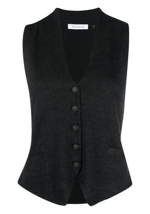 NELLS NELSON button-up V-neck waistcoat - Black
