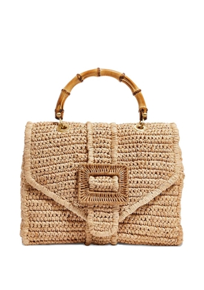 Pamela Munson The Avis bamboo-detail tote bag - Neutrals