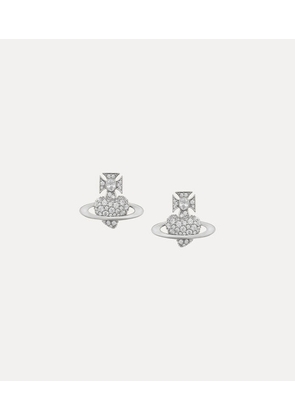 Vivienne Westwood Valentine's Agnatha Earrings Silver Cubic Zirconia Women