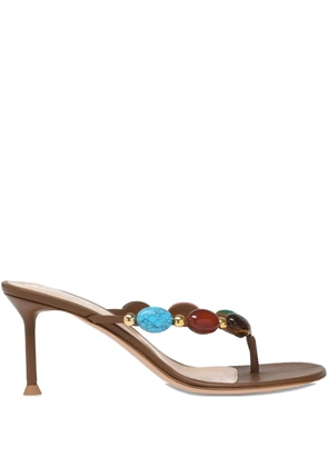 Gianvito Rossi 70mm Shanti thong sandals - Brown