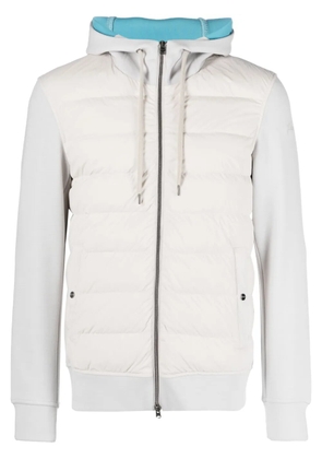 Herno zip-up hooded down jacket - Grey