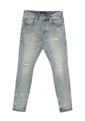 Purple Brand slashed paint jeans - Blue