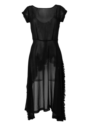 Comme Des Garçons Pre-Owned 1998 sheer asymmetric dress - Black