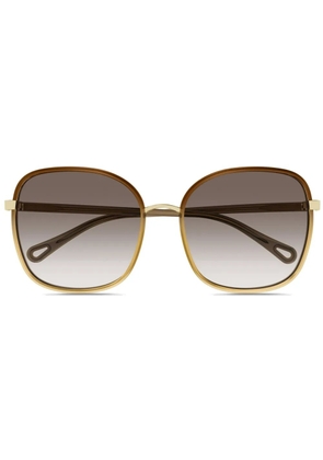 Chloé Eyewear oversize sunglasses - Brown