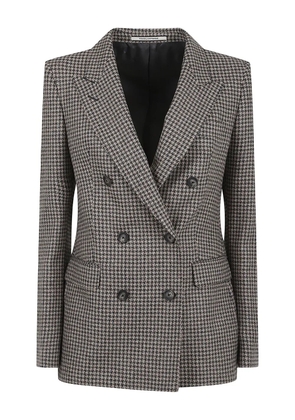 Tagliatore houndstooth-pattern double-breasted blazer - Brown