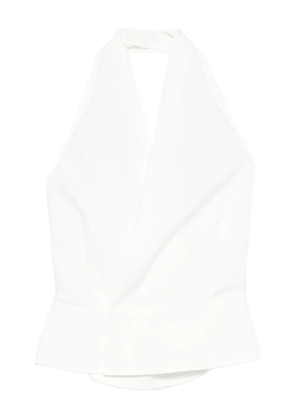 St. Agni halter tie-back top - White