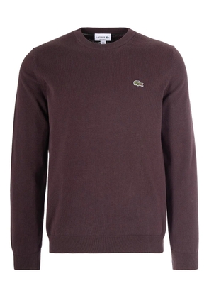Lacoste logo crew-neck sweater - Brown