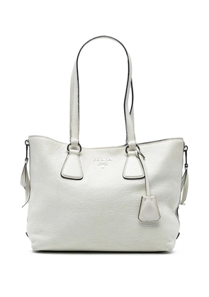 Prada Pre-Owned 2000-2025 Vitello Daino Side Zip tote bag - White