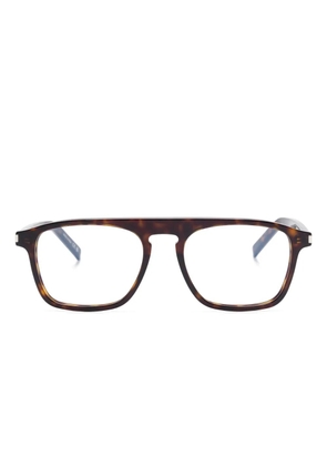 Saint Laurent Eyewear tortoiseshell-effect glasses - Brown
