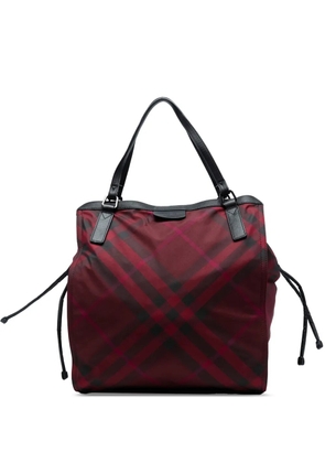 Burberry Pre-Owned 2000-2017 Supernova Check Nylon Buckleigh tote bag - Red