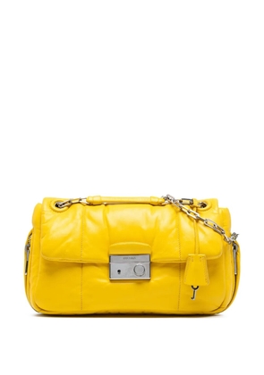 Prada Pre-Owned 2013-2025 Nappa Bomber Sound Lock Chain Flap shoulder bag - Yellow