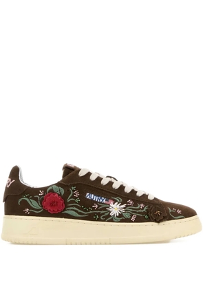 Autry floral dallas suede sneakers - Brown