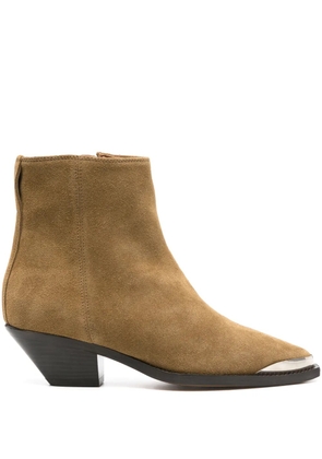 ISABEL MARANT Adnae suede ankle boots - Neutrals