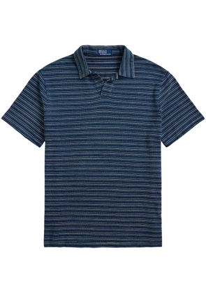 Polo Ralph Lauren striped cotton polo t-shirt - Blue