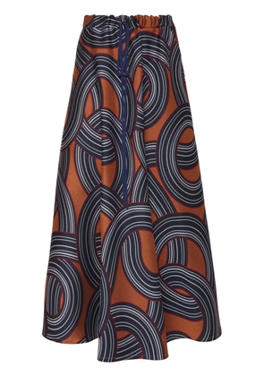 La DoubleJ jacquard midi skirt - Blue