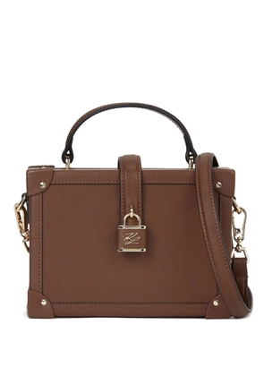Karl Lagerfeld K/Autograph padlock-detail trunk bag - Brown