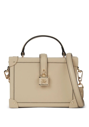 Karl Lagerfeld padlock-detailing crossbody bag - Neutrals