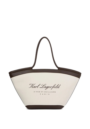Karl Lagerfeld large Hotel beach bag - Neutrals